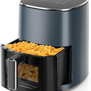 Air Fryer, 6-Quart with Viewing Window, 12-in-1 Functions - Air Fry, Roast, Reheat, Dehydrate, Bake, Steam, and More, 400°F Max Temperature