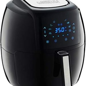 GoWISE USA 1700-Watt 5.8-QT 8-in-1 Digital Air Fryer with Recipe Book, Black