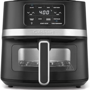 Cuisinart Air Fryer Oven – 4.5-Qt Basket Black and Stainless Steel Air Fryer – Dishwasher-Safe Parts with 4 Presets – Roast, Bake, Broil, Air Fry and Keep Warm – Quick & Easy Meals – AIR-160