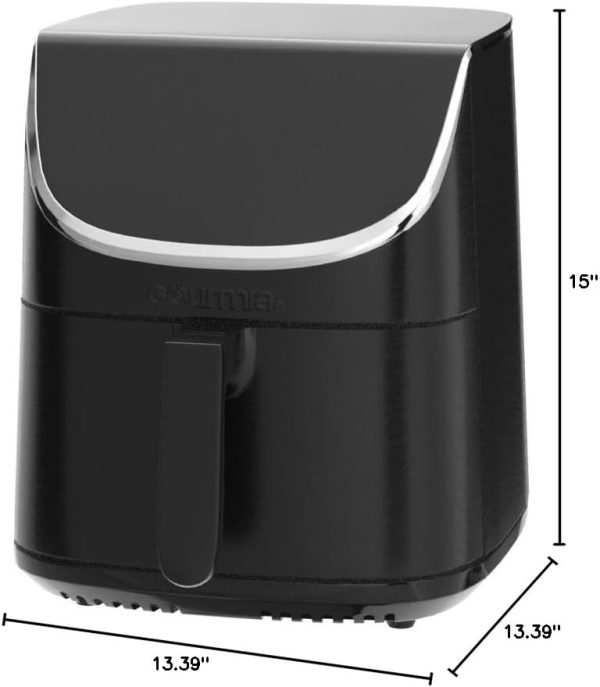 Gourmia Air Fryer Oven Digital Display 7 Quart Large AirFryer Cooker 12 Touch Cooking Presets, XL Air Fryer Basket 1700w Power Multifunction GAF716 Black and Stainless Steel Accents FRY FORCE 360° - Image 7